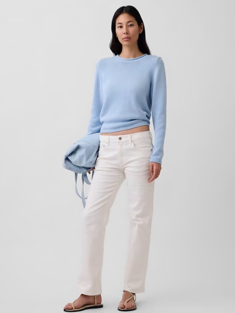 GAP Classoc Straight Mid Rise White  Jeans Size 28/6R